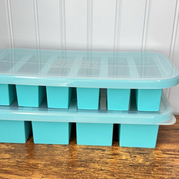 Souper Cubes Silicone Freezer Molds 1x 1/2 Cup and 1x 1 Cup Lot Of 2 - Picture 2 of 9